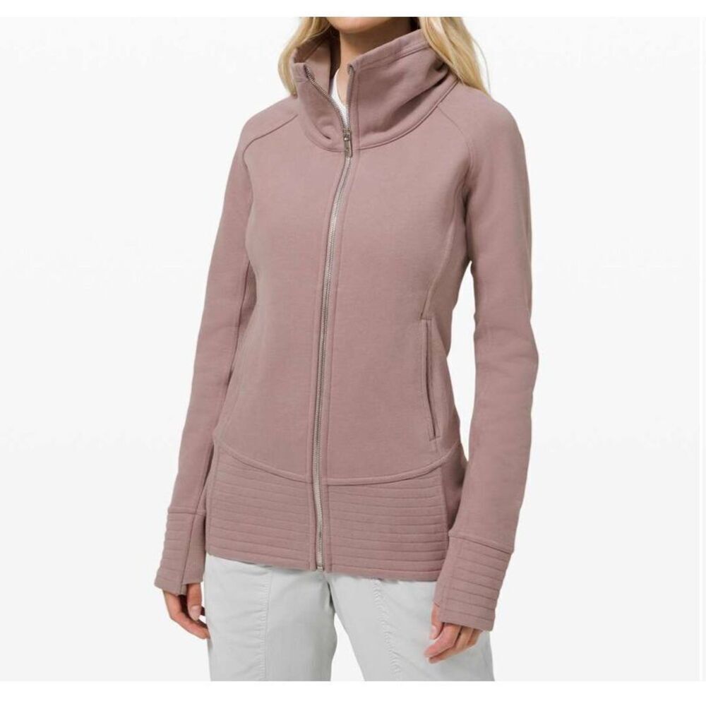 Lululemon Radiant Jacket II Violet Verbena Cotton Fleece‎ Zip Sweatshirt Size 4